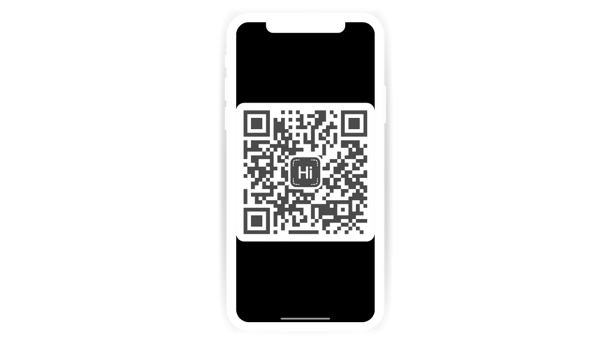 QR code successfully saved in iPhone's Photos.